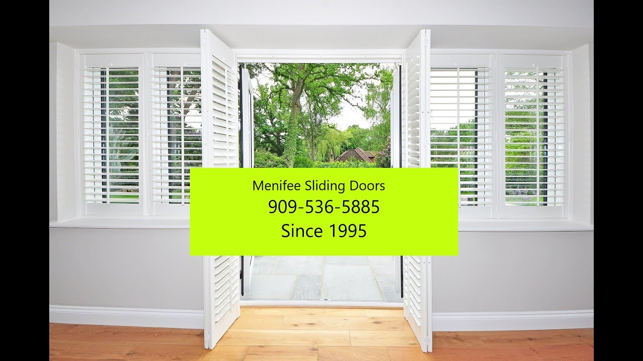 Menifee Plantation Shutters Sliding Glass Doors / 9095365885 YouTube