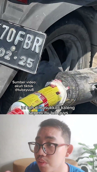 Ketika ketemu knalpot motor di masukin kaleng #unik #lucu #shorts