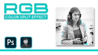 Colour Split Effect in Photoshop 🔥 Easy RGB Split Color 🔥 Photoshop Guru