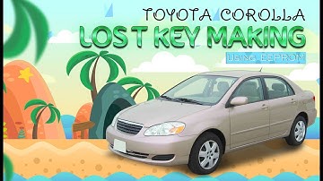 Toyota Corolla (4C Chip, Old model) Lost Key using EEPROM