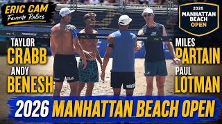 Taylor Crabb Andy Benesh v Miles Partain Paul Lotman Favorite Rallies 2026 Manhattan Beach Open