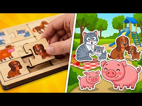 Can You Match The Baby Animals? 🐶🐱 Fun Puzzle Game! 🧩🌈