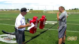 Offensive Line Drills - How To Teach Zone Blocking with the Sled