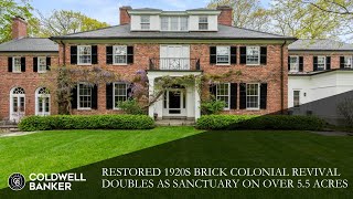 Restored 1920s Brick Colonial Revival Doubles as Sanctuary on Over 5.5 Acres