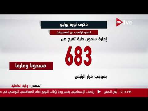 الإفراج عن 683 من السجناء الغارمين المفرج عنهم بعفو رئاسي من طرة بمناسبة ذكرى ثورة 23 يوليو