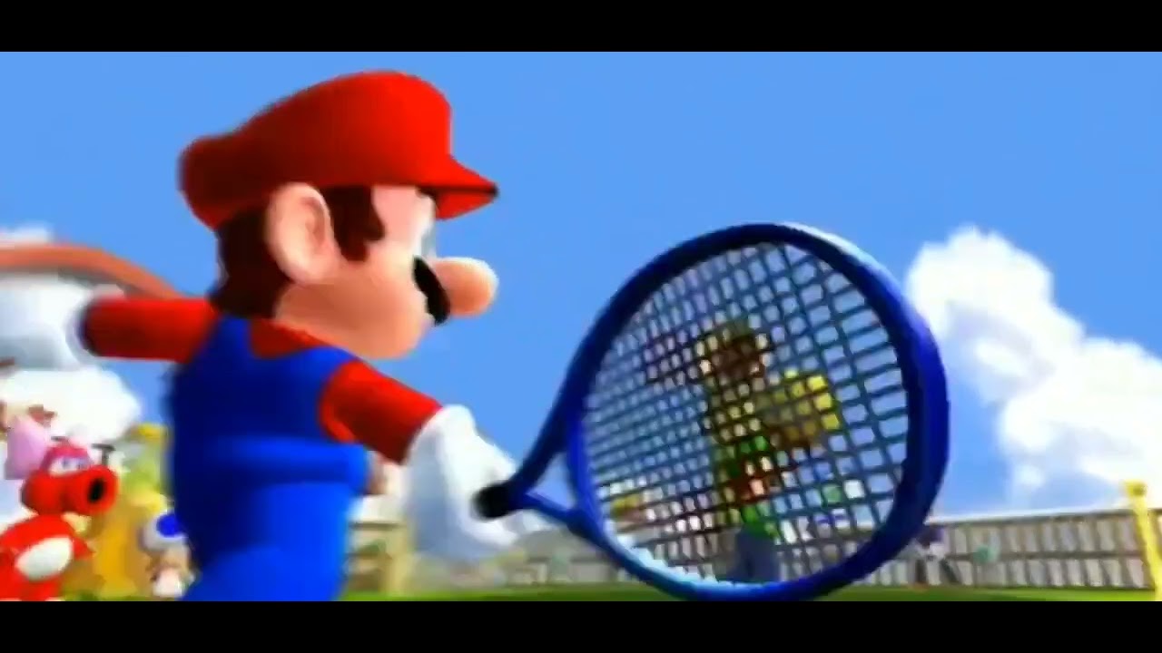 Luigi gets hit by Tennis Ball Mario Power Tennis Bloopers YouTube