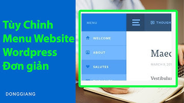 Cách tùy chỉnh MENU Website trên WordPress - Phan Đông Giang