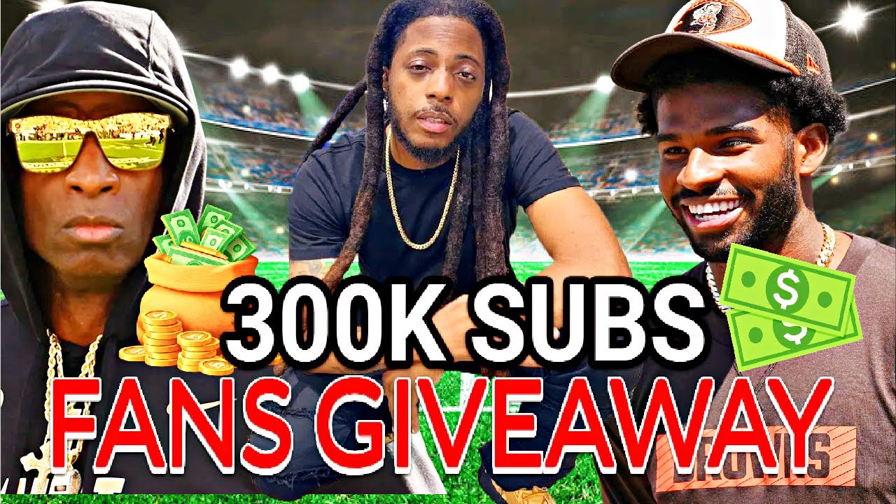 Shedeur Sanders x Deion Sanders | 300K Subscribers 💵 Giveaway! Colorado & Cleveland Football Fans