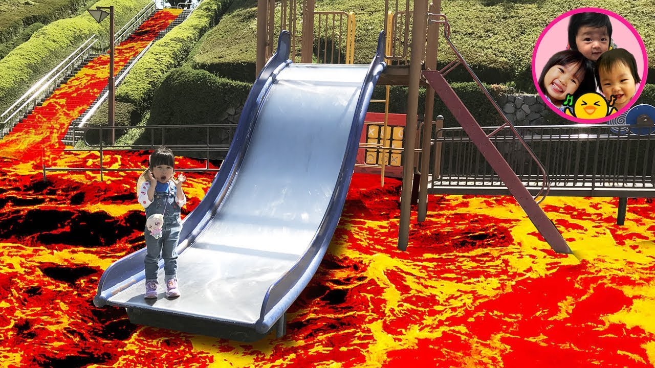 公園にマグマがきた！ Floor is Lava Challenge HUGっと！プリキュア