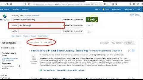 Searching the ERIC database