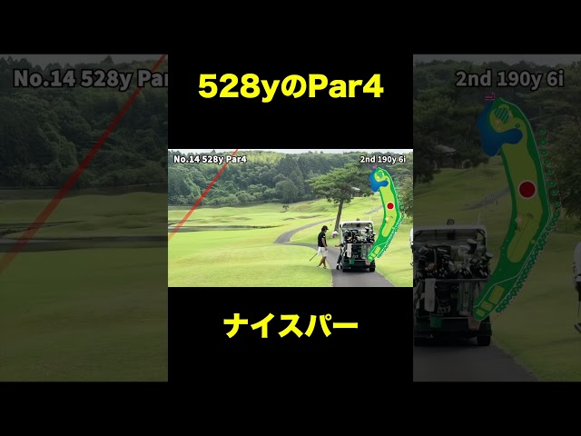 528ヤードのPar4ナイスパーのやつ　#shorts