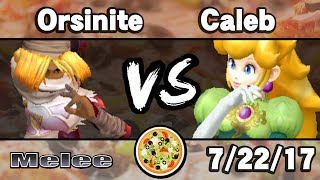 Pizza Man Monthly July 2017: Orsinite (Sheik) vs. Caleb (Peach) [1 game]