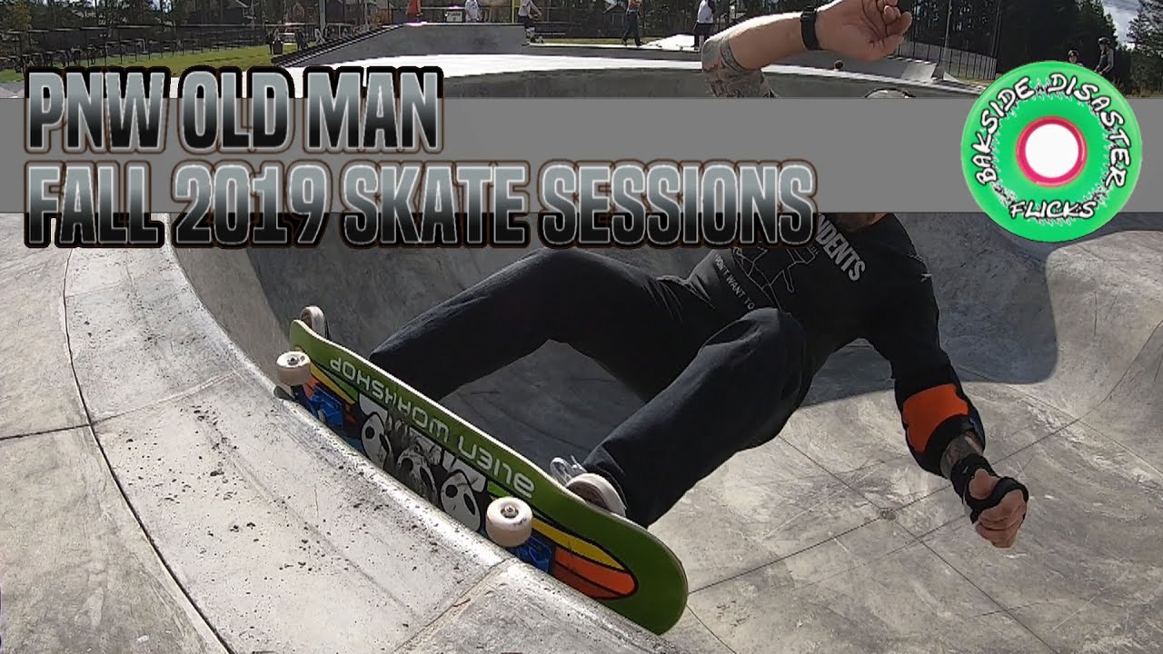 Northwest Skatepark Skateboarding with Old Man Skateboarders