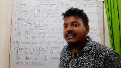 Introduction to Ms Excel class 6 com chapter 4 part 1