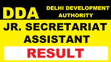 DDA Junior Secretariat Assistant Result Released | Subham Sen