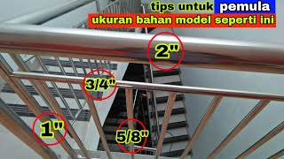 Model pagar stainless standaran termurah lengkap dengan ukuran bahannya