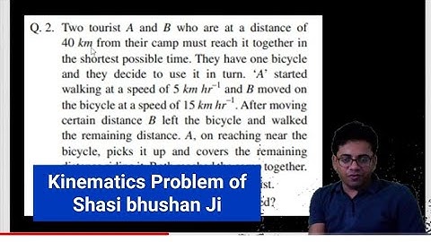 Kinematics of Shasibhushan ji BY RKH SIR