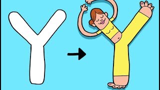 Y for Yoga - Learn to Draw ABC | Learn the Alphabet for Kids