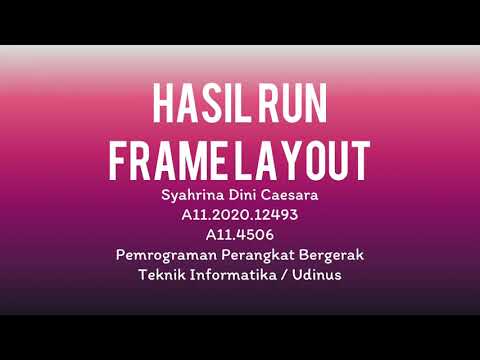 FRAME LAYOUT MENGGUNAKAN ANDROID STUDIO
