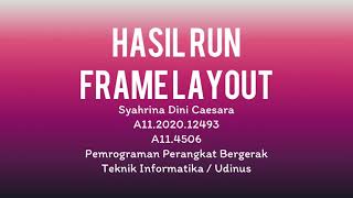 FRAME LAYOUT MENGGUNAKAN ANDROID STUDIO