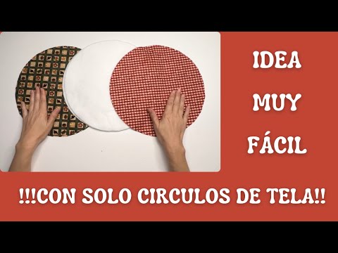 Aprovecha tus retales. Idea muy fácil con círculos de tela. Tutorial gratuito 213