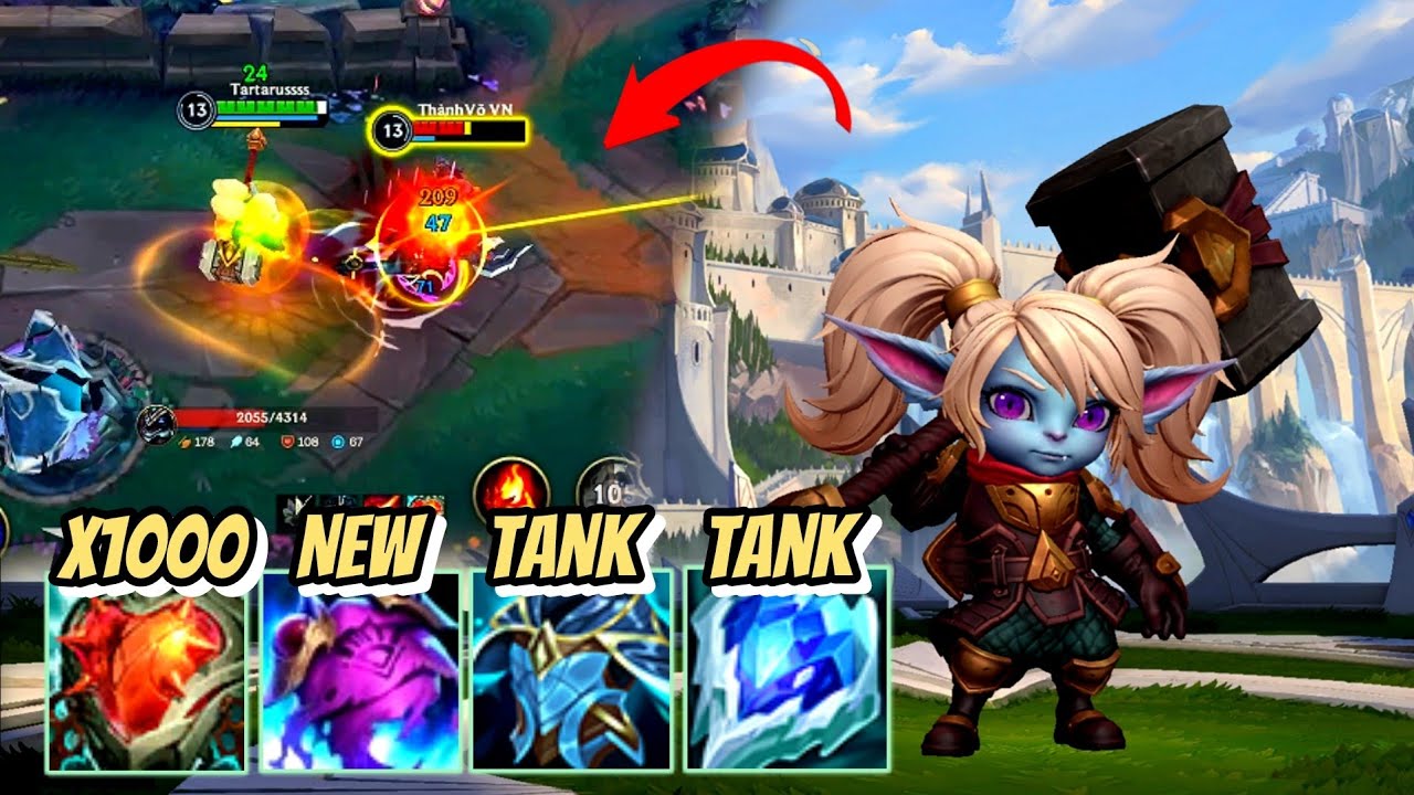 POPPY WILD RIFT TOP | TOO STRONG WITH 1000 STACKS HEARTSTEEL | BUILD AND RUNES 