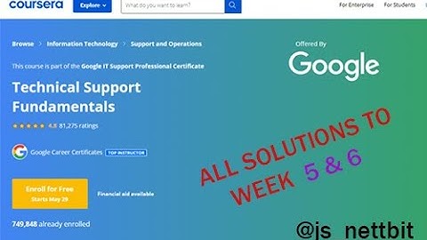 Technical Support Fundamentals -  Week 5 &6 Solutions || Google IT Support Certificate | Coursera ||