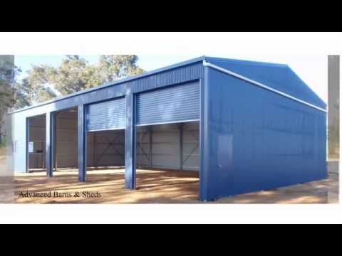 Farm and Machinery Sheds by Advanced Barns &amp; Sheds - YouTube