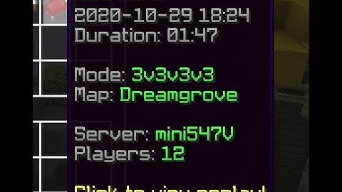 Hypixel Bedwars World Record // Dreamgroove 3v3v3v3 - 1:47 // #AAB
