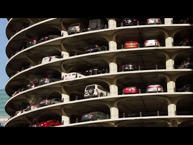 Parking Garage - Chicago, IL  Beautiful architecture, Parking garage,  Leaning tower of pisa