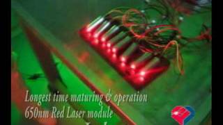 650nm red laser module test of Jetlasers
