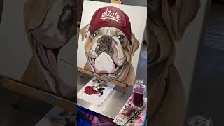 Hail State 🐾⚾️ This cutie will be at the CMDSS Gallery on the Greens Art Show Saturday, March 28th