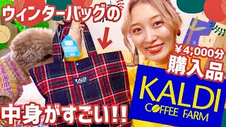【カルディ購入品】ウィンターバッグの中身が良すぎた😍！クリスマスに向けたお買い物4000円分🎅🎄【KALDI】