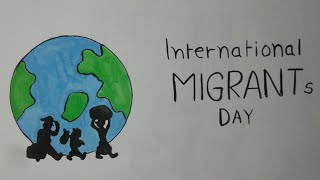 Poster On International Migrants Day Painting Migration Day Easy Poster Colour Drawing