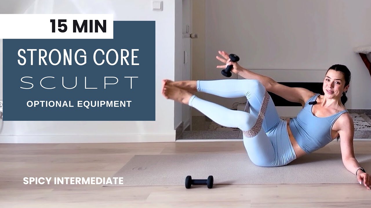 15 MIN STRONG CORE WORKOUT | Tone + Sculpt with Weights + Band (Intermediate)