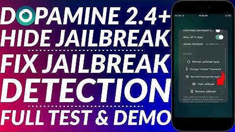 Dopamine 2.4+ | Dopamine Hide Jailbreak | Dopamine Fix Jailbreak Detection | Full Test & Demo | Easy