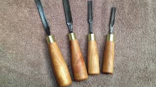 Making some new handles for old gouges
Here I make some new handles for a few old gouges out of Birch Making some new handles for old gouges