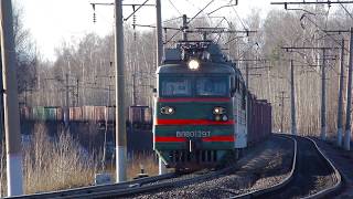 rzd Vl80s297 With A 98cars Freight Train Arzamas