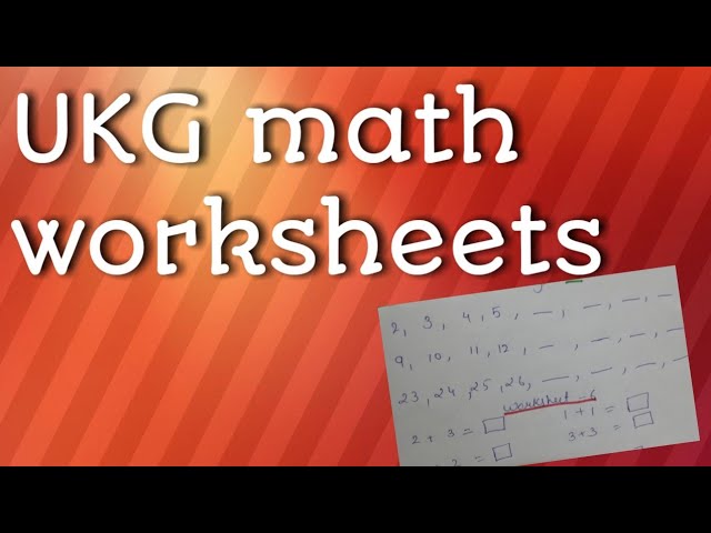 ukg math worksheet sr kg ukg syllabus for cbse 2019 kg students math youtube