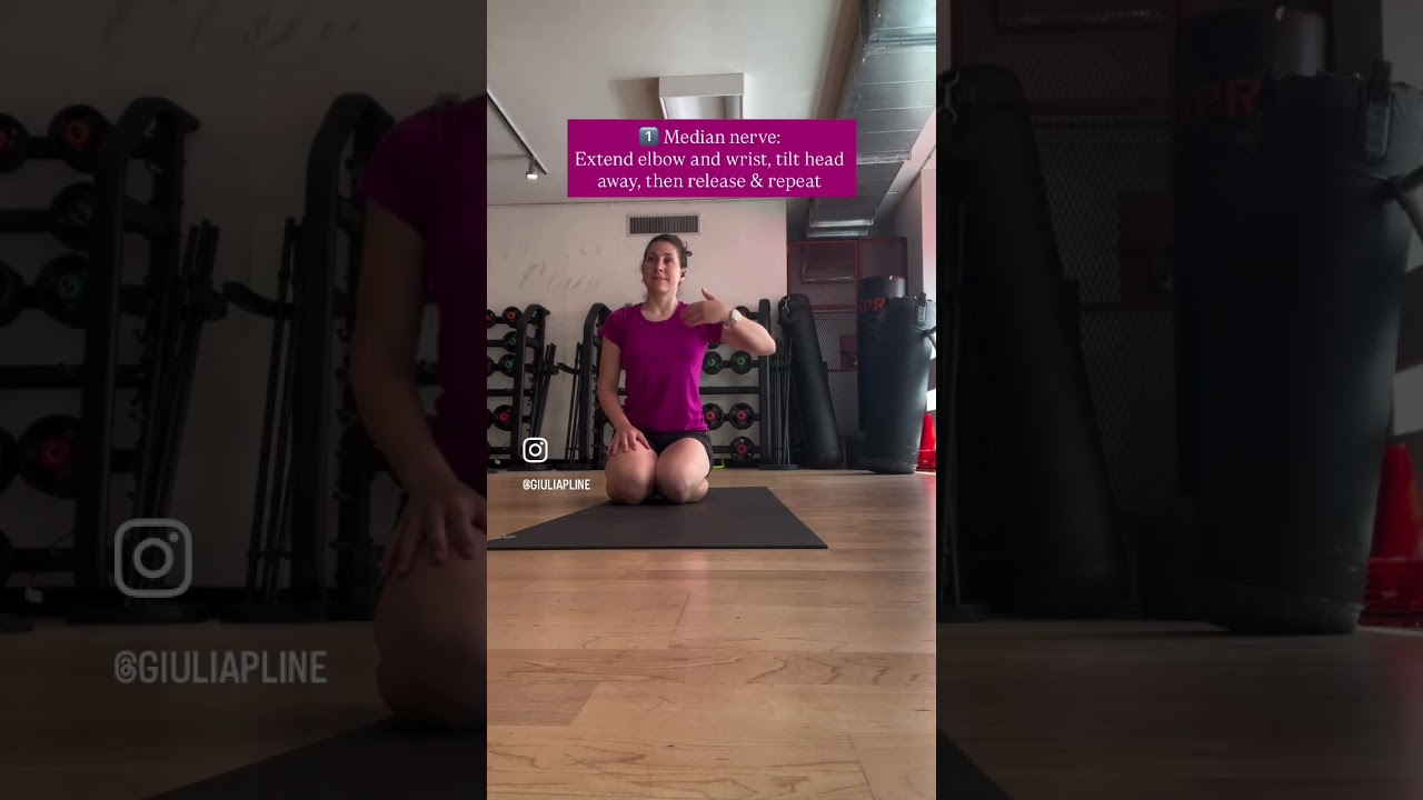 3 Nerve Flosses to try to relieve sticky, achy, tense feelings in the shoulders, legs, and hips