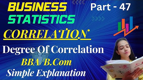 Business Statistics| Degree Of Correlation |  BBA / B.Com #bbabcom #businessstatistics