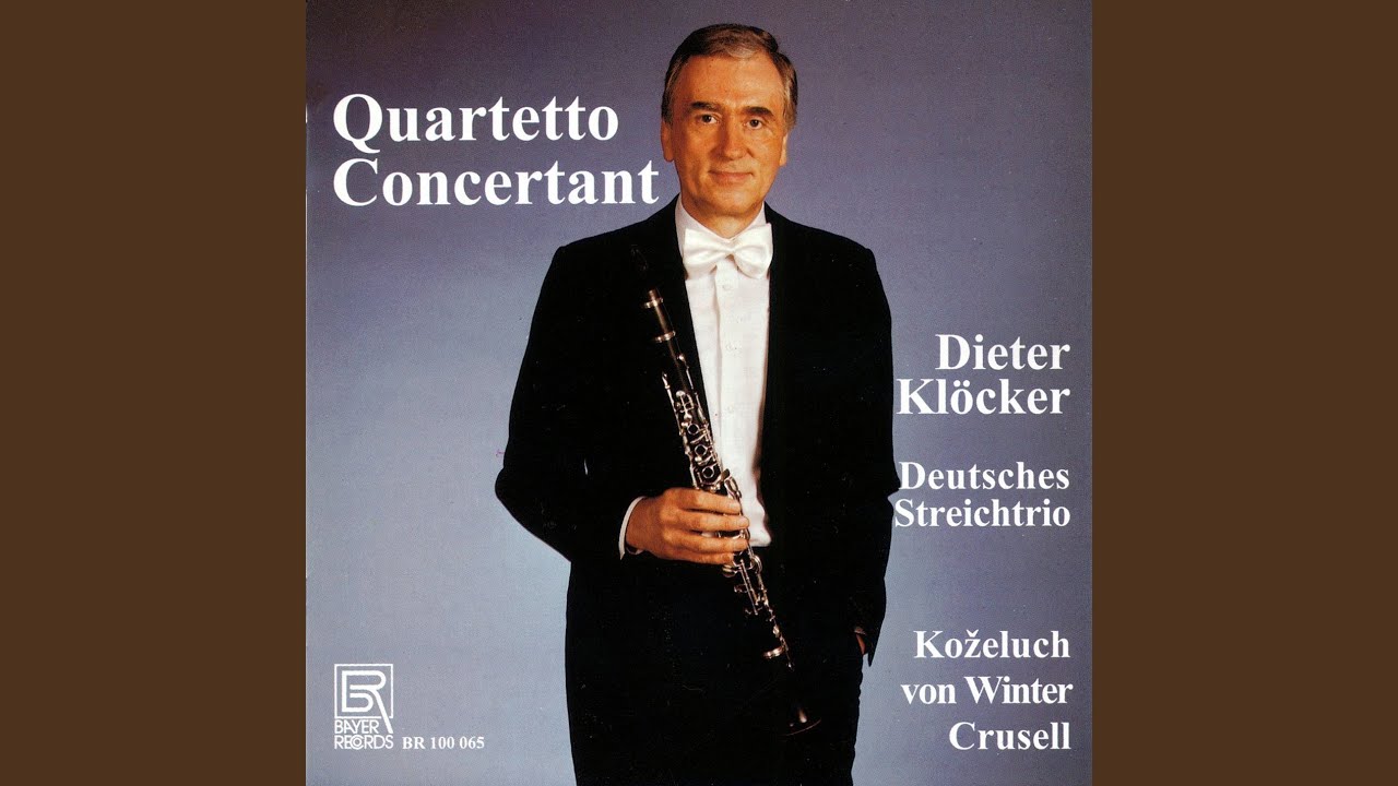 Clarinet Quartet No. 3 in D Major, Op. 7: I. Allegro non tanto