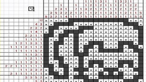 Picross（Logic puzzle）playing with Excel sheet No22