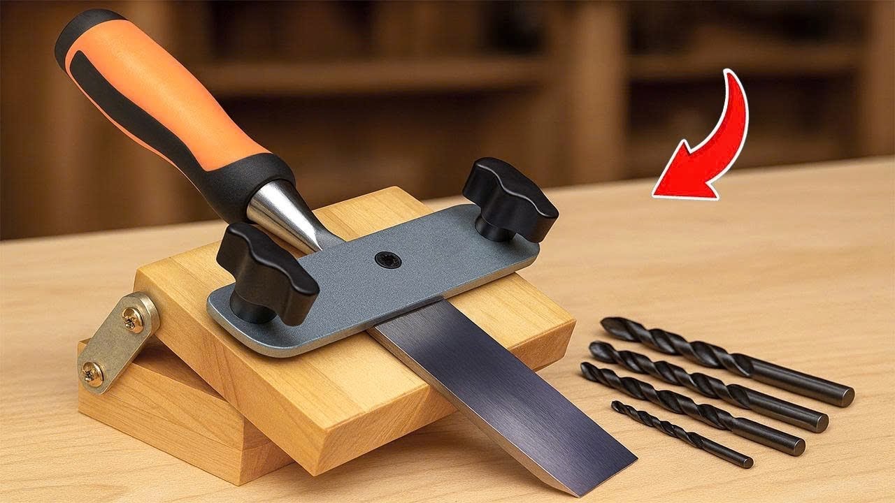 Многие совершают эту ошибку! Заточите свои свёрла как новые с помощью этого самодельного деревянног