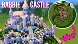 Sims 4: BARBIE CASTLE [No CC] | Sims 4 Castle Estate Kit Speed Build