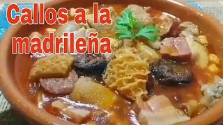 Callos a la madrileña con garbanzos *receta de comida casera tradicional  fácil de preparar. - YouTube