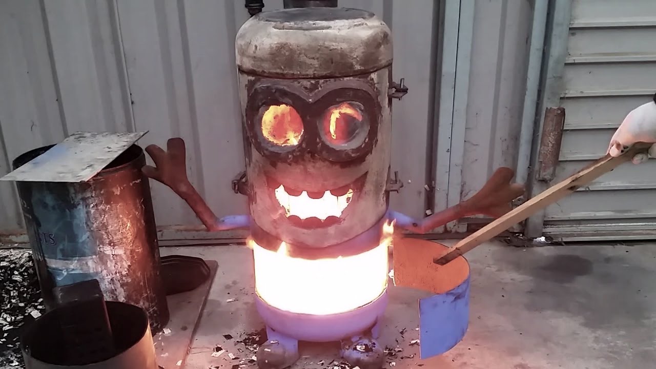Homemade Multifuel Minion Stove .. Burns Great! - YouTube