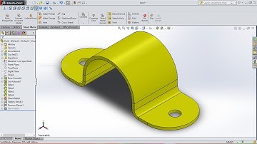 SolidWorks tutorial How to Create U Bracket in Sheet Metal