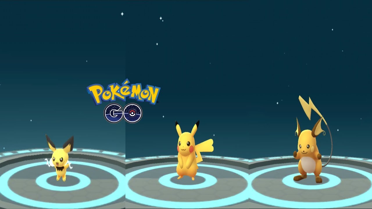 Pichu Pikachu Raichu Evolution Pokémon Go