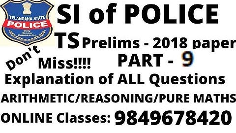TS SI previous paper explanation/prelims 2018 explanation part-9